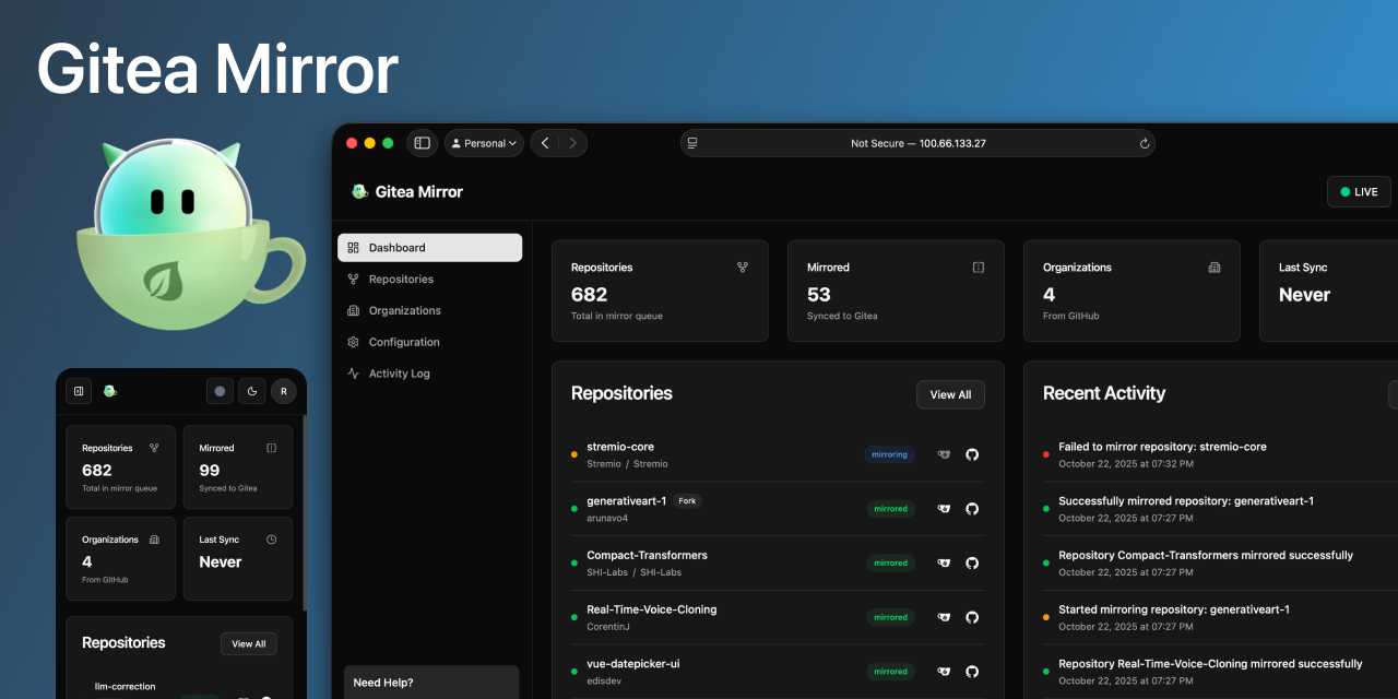 GitHub Backup Tool | Self-Hosted Repository Backup to Gitea